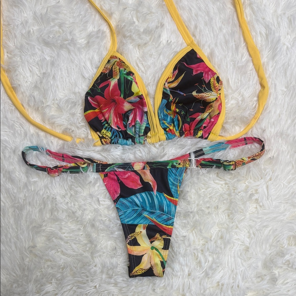 Brazilian Tropical Floral Bikini Set